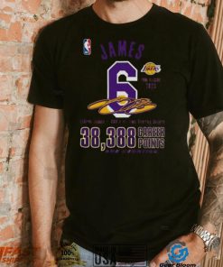 LeBron James 20th 2023 season NBA’s All time 38,388 Career Points and counting shirt