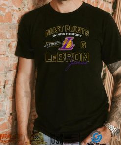 LeBron James Los Angeles Lakers Mót Points In NBA History Signature Shirt