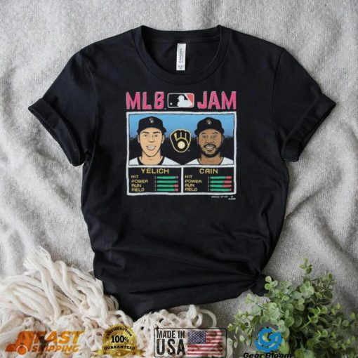 MLB Jam Milwaukee Brewers Christian Yelich & Lorenzo Cain Shirt