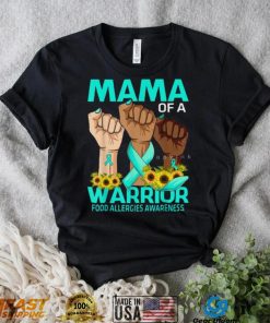 Mama Of A Warrior Food Allergies Awareness Sunflower T Shirt