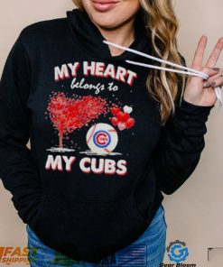 My heart belongs to my chicago cubs T shirt