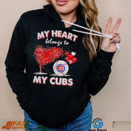 My heart belongs to my chicago cubs T shirt