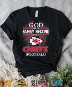 Official 2023 Kansas City Chief God First Family Second KC Chiefs Football Shirt