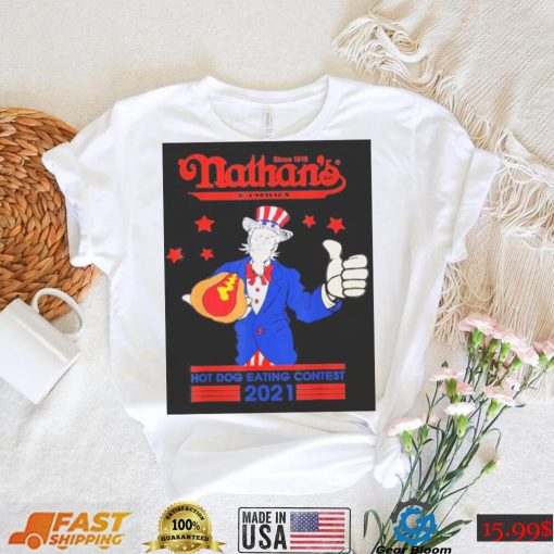 Official Nathans Hot Dog Eating Contest 2021 Joey Chestnut T Shirt