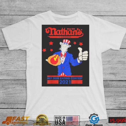 Official Nathans Hot Dog Eating Contest 2021 Joey Chestnut T Shirt