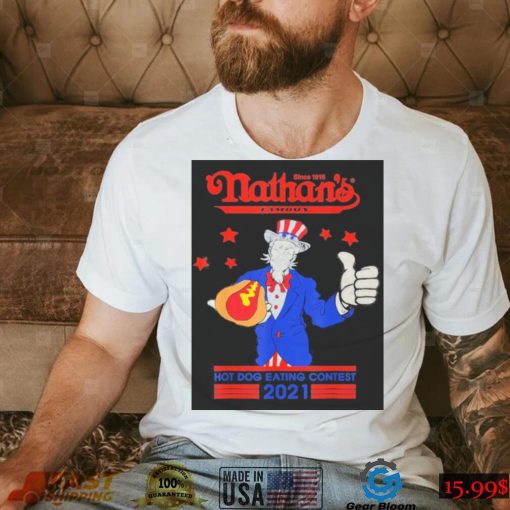 Official Nathans Hot Dog Eating Contest 2021 Joey Chestnut T Shirt