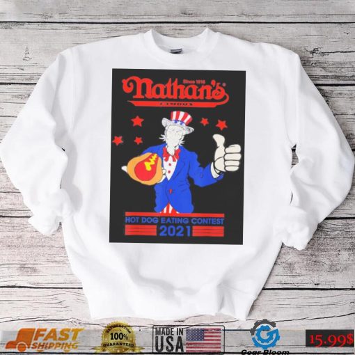 Official Nathans Hot Dog Eating Contest 2021 Joey Chestnut T Shirt