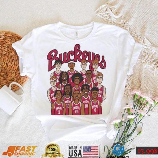 Ohio State Buckeyes Basketball Caricature T-Shirt – Show Your Team Spirit!