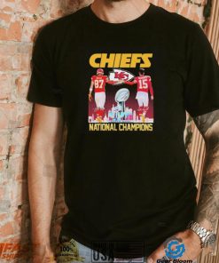 Patrick Mahomes And Travis Kelce Kansas City Chiefs National Champion Signatures Shirt