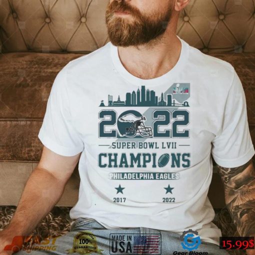 Philadelphia Eagles 2022 2023 Super Bowl LVII Champions Skyline Shirt