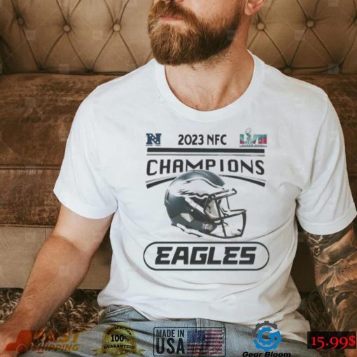 Philadelphia Eagles 2023 NFC Conference Champions Helmet Shirt