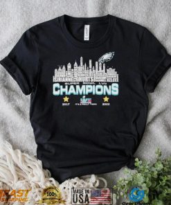 Philadelphia Eagles City Name Champions Super Bowl LVII 2017 2022 2023 Shirt