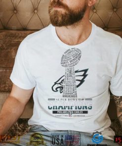 Philadelphia Eagles Player Names 2022 2023 Super Bowl LVII Champions February 12 Shirt