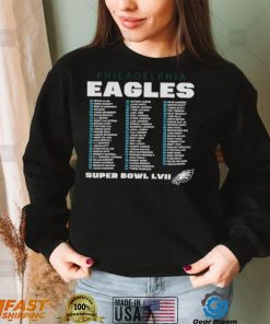 Philadelphia Eagles Super Bowl LVII Varsity Roster 2023 shirt