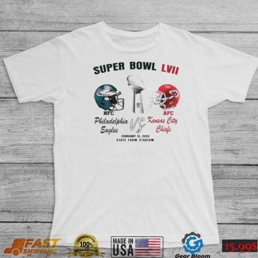 Philadelphia Eagles Vs Kansas City Chiefs Super Bowl Lvii 2023 Shirt