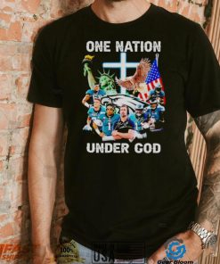 Philadelphia Eagles one nation under God signatures shirt