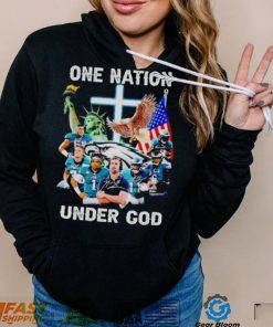 Philadelphia Eagles one nation under God signatures shirt