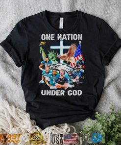 Philadelphia Eagles one nation under God signatures shirt