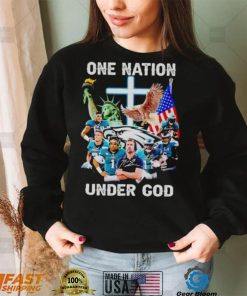 Philadelphia Eagles one nation under God signatures shirt