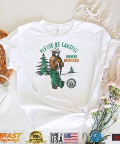 Please Be Careful Prevent Wildfires Smokey Bear Ringer Shirt