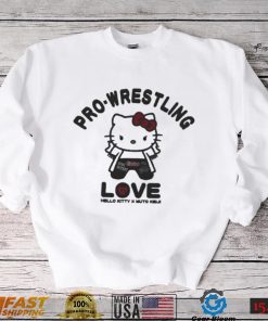 Pro wrestling love Hello Kitty Muto Keiji shirt