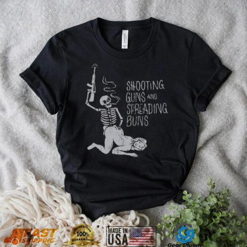 Men’s Shooting Guns & Spreading Buns Graphic Tee Shirt