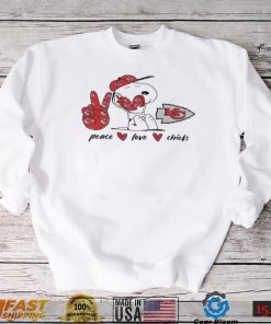 Snoopy Peace Love Kansas City Chiefs Shirt