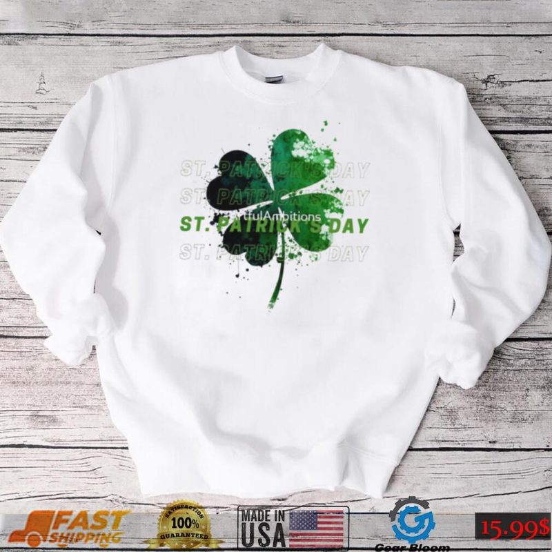 St. Patrick’s Day green clover art shirt