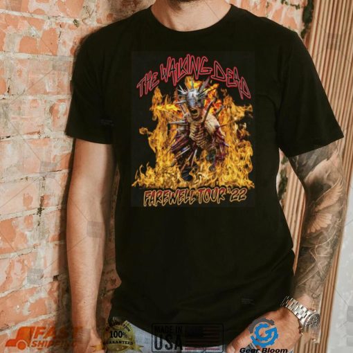 Men’s Vintage Distressed T Shirt – The Walking Dead Farewell Tour Walker
