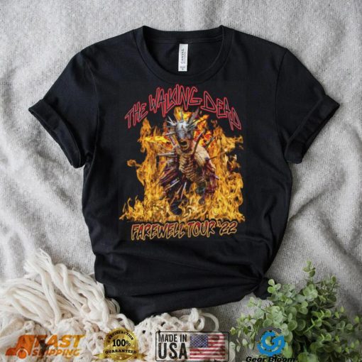 Men’s Vintage Distressed T Shirt – The Walking Dead Farewell Tour Walker