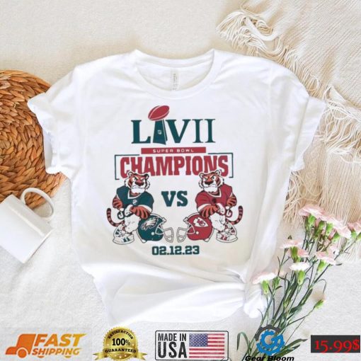 Tigers Eagles Vs Chiefs Super Bowl LVII Champions 2023 Shirt