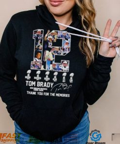 Tom Brady New England Patriots 2000 2020 6x Super Bowl thank you for the memories signature shirt