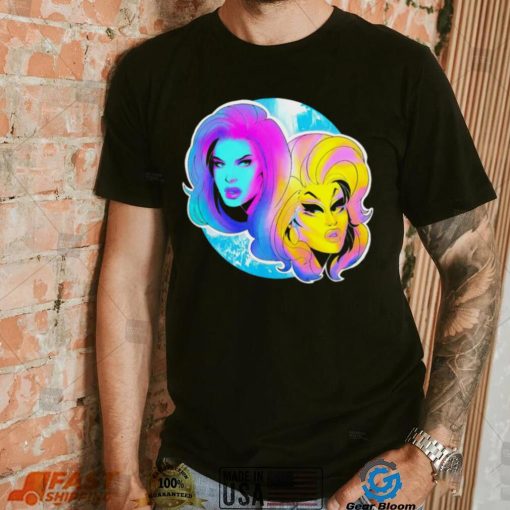 Trixie & Katya Dolls Face Art T-Shirt | Fun & Creative Design