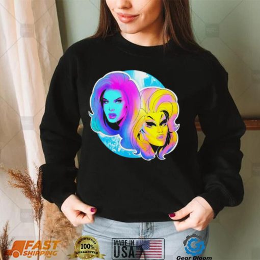Trixie & Katya Dolls Face Art T-Shirt | Fun & Creative Design