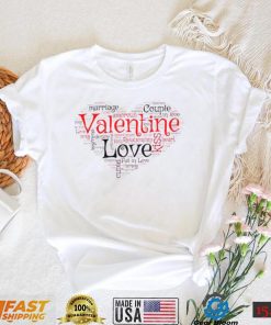 Valentine Love Marriage couple heart T shirt