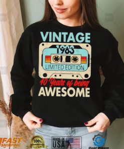 Vintage 1983 Limited Edition 40 Years Of Being Awesome Shirt