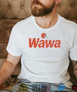 WaWa Cleveland Browns Football Helmet Logo Shirt