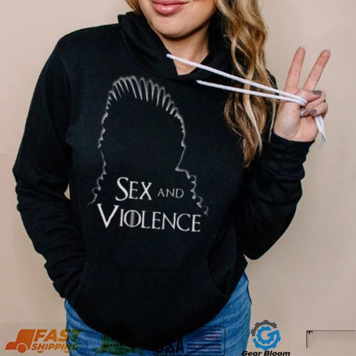 White Design Sex And Violence shirt