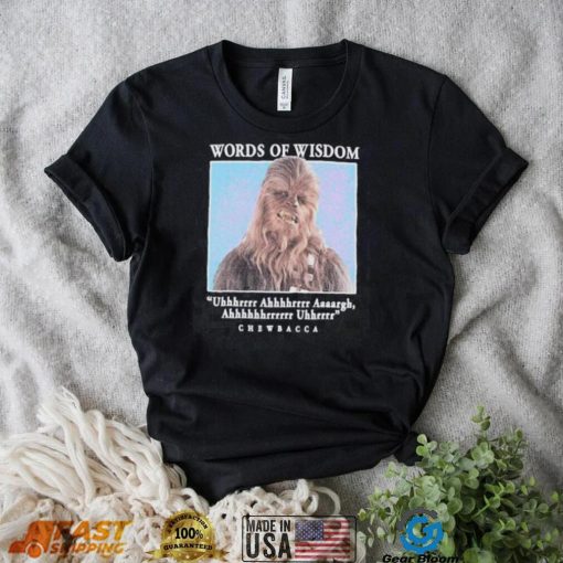 Official Black Chewbacca T-Shirt with Wise Words of Wisdom