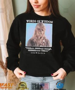 official chewbacca words of wisdom shirt black