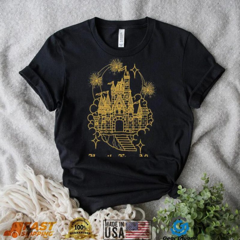 official happily ever after golden castle tattoo shirt black
