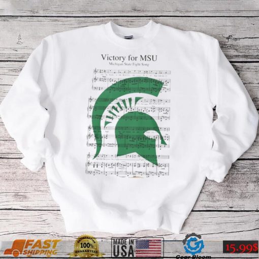 Michigan State Spartans Victory Fight Song Lyrics T-Shirt