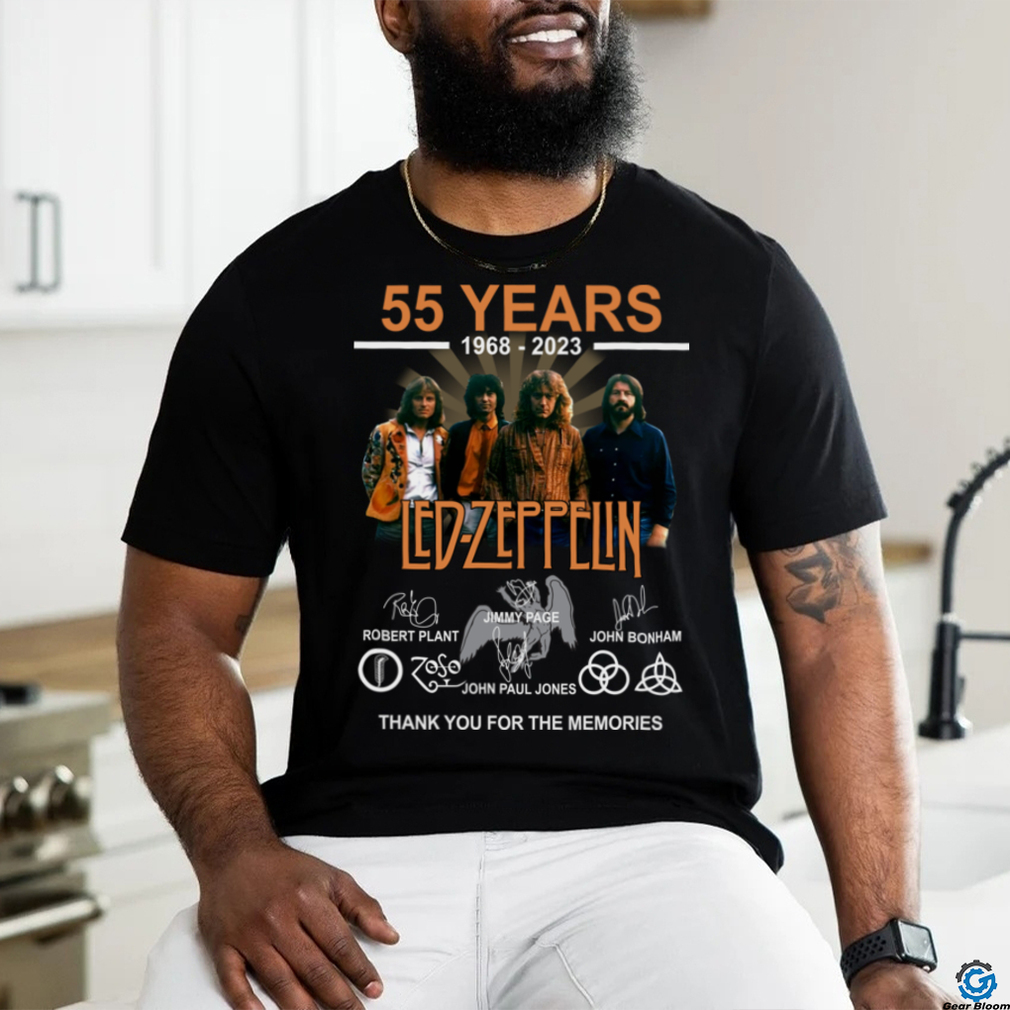 55 Years 1968 – 2023 Led Zeppelin Thank You For The Memories t shirt