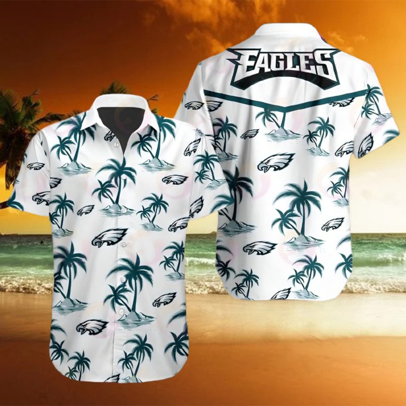 Tropical NFL Philadelphia Eagles Button Shirt