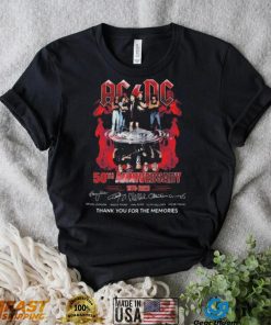 ACDC 50th Anniversary 1973 2023 Thank You For The Memories Signatures Hot shirt