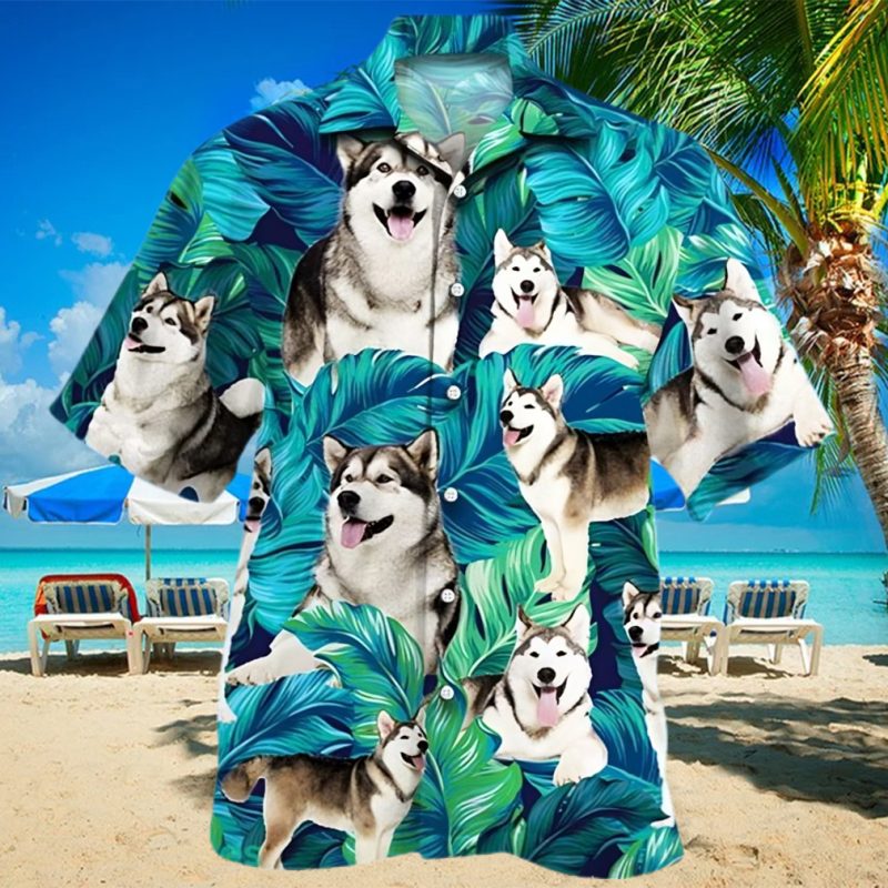 Alaskan Malamute Dog Lovers Hawaii Shirt