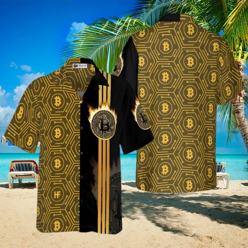 Aloha Bitcoin Flame Hawaiian Shirt