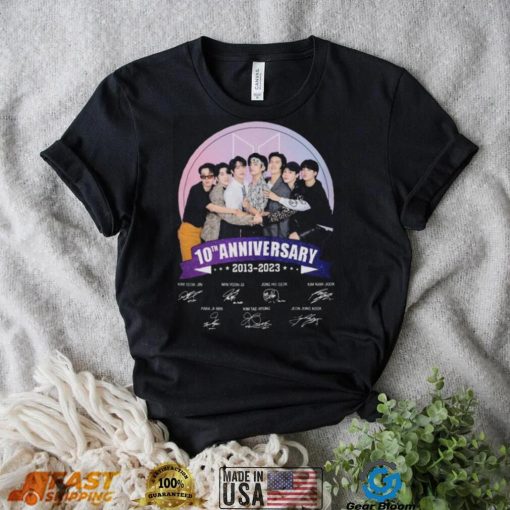 BTS 10th Anniversary 2013 2023 Signatures shirt
