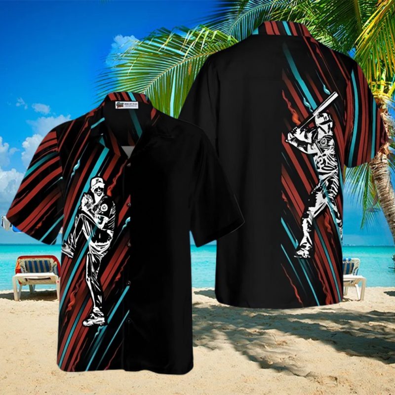 Baseball Black And Color Hawaiian Shirt