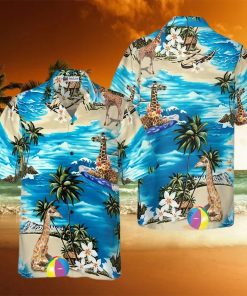 Beach Hawaii Giraffe Hawaiian Shirt